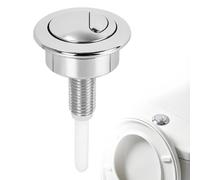 Bouton Poussoir Double Chasse d'Eau WC, Bouton Poussoir WC Universel | Bouton de Toilette Compatible Optima 49, 48mm de Diamètre pour Réservoir, Couvercle de Chasse, Salle de Bain et Réparation