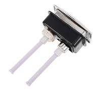 Bouton-poussoir Double pour Réservoir Wc, Tige Réglable, Argenté | ABS Plastique, Finition Lisse Brillante, Joint Anti-fuite, Pose DIY Rapide pour Rénovation Maison ou Hôtel