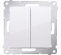 Bouton-poussoir double sans impression Bornes à fiches Blanc Simon 54 PremiumContact™ Simon DP2.01/11