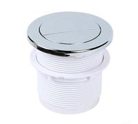 Bouton poussoir double tuyau de chasse d'eau, boutons pneumatiques de type pneumatique, assemblage de bouton poussoir de réservoir de toilette (argenté)