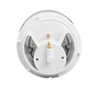 Bouton poussoir double tuyau pour réservoir pneumatique double chasse d'air, design rond chromé avec petit bouton intérieur, compatible avec les toilettes dissimulées, argenté