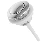 Bouton-poussoir du Réservoir de Toilettes Rond Abs Argenté | Mécanisme à Pression, Installation Facile, Opération, pour Cuvette Tige Ronde et Couvercle Adapté