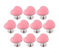 Bouton poussoir élégant pour toilettes, design en forme d'amour avec interrupteur de couleur, facile à presser à la main pour salle de bain, compatible avec les réservoirs standard (10 rose)