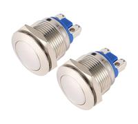 Bouton-poussoir en Acier Inoxydable 19mm Métallique 2 Pièces Rond | Ip67, LED Séparée du Contact, Usage Extérieur, Tableau de Bord Véhicule, 250 V et 3 A