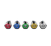 Bouton poussoir en métal, 12/16/19/22mm, étanche, autobloquant, récupération automatique, 3v, 6v, 12v, 24v, 110v, 220v, ip65, lumière LED, interrupteur marche/arrêt