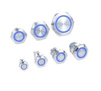 Bouton poussoir en métal, 12/16/19/22mm, étanche, autobloquant, récupération automatique, 3v, 6v, 12v, 24v, 110v, 220v, ip65, lumière LED, interrupteur marche/arrêt