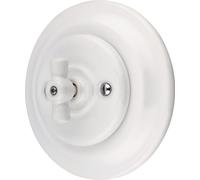 Bouton-poussoir encastré en porcelaine Retro Rotary pour stores I PR1 blanc