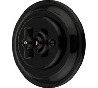 Bouton-poussoir encastré pour stores rétro en porcelaine I PR1 noir