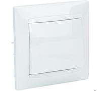 Bouton poussoir encastré Zyna - Blanc - Zenitech