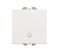 Bouton-poussoir gravé cloche large Simon 20000151-090 Simon 270 Blanc