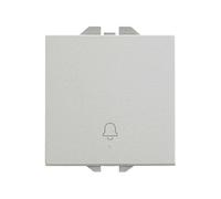 Bouton-poussoir gravé cloche large Simon 20000151-093 Simon 270 Aluminium