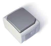 Bouton poussoir Gris Clair - IP54