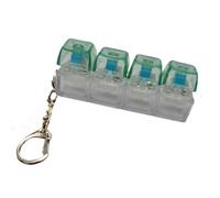 Bouton Poussoir haptique Transparent - Porte-clés de Poche Portable | Simulateur de commutateur Bleu pour la Concentration, Exercice des Doigts, Aides silencieuses à pour la Famille des GA