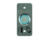 Bouton poussoir inox Ø 25 mm bleu/vert/buzzer 12/24V AC/DC contact NO+NC plaque inox braille + porte picto