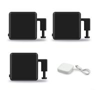 Bouton poussoir intelligent pour interrupteur, télécommande sans fil pour appareils ménagers intelligents avec activation vocale par application (noir + HUB)