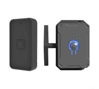 Bouton poussoir intelligent rechargeable pour applique murale intelligente avec télécommande pour chambre à coucher, salon, couloir ou placards (1 touche noire)