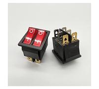 Bouton poussoir, interrupteur à bascule, 1 pcs Kcd8 6 broches 16A 250V 20a 125V double interrupteur de lampe interrupteur étanche Kcd6 interrupteur d'alimentation marine(R2d6p)