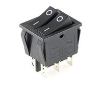 Bouton poussoir, interrupteur à bascule, 1 pcs Kcd8 6 broches 16A 250V 20a 125V double interrupteur de lampe interrupteur étanche Kcd6 interrupteur d'alimentation marine(B2d6p)