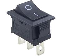 Bouton poussoir, interrupteur à bascule, 1PCS KCD1 2PIN 3Pin Bateau Voiture 6A/10A 250V/125V AC Rouge Jaune Vert Bleu Noir Bouton KCD1(Black 3pin)