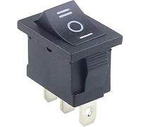 Bouton poussoir, interrupteur à bascule, 1PCS KCD1 2PIN 3Pin Bateau Voiture 6A/10A 250V/125V AC Rouge Jaune Vert Bleu Noir Bouton KCD1(Black Onoff on)