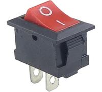 Bouton poussoir, interrupteur à bascule, 1PCS KCD1 2PIN 3Pin Bateau Voiture 6A/10A 250V/125V AC Rouge Jaune Vert Bleu Noir Bouton KCD1(Red 2pin)