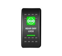 Bouton Poussoir Interrupteur à bascule pour pompe de cale, momentané/verrouillable, de qualité marine, adapté aux caravanes, marines, 4x4, type Carling ARB(Rear Diff Lock)