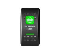 Bouton Poussoir Interrupteur à bascule pour pompe de cale, momentané/verrouillable, de qualité marine, adapté aux caravanes, marines, 4x4, type Carling ARB Verrouillage Autobloquant(Front Diff Lock)