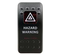 Bouton Poussoir Interrupteur à bascule rouge SPST 5 broches ON/OFF et DPDT 7 broches ON/OFF ON, compatible avec voiture, bateau, IP66, NARVA, Carling, style ARB.(Hazard Warning)