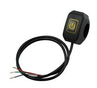 Bouton Poussoir Interrupteur Bouton Interrupteur de phare Plug Play, ajustement, étanche IP65, 5 couleurs de LED, interrupteur marche/arrêt pour moto(Yellow)