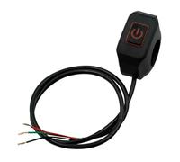 Bouton Poussoir Interrupteur de phare Plug Play, ajustement, étanche IP65, 5 couleurs de interrupteur marche/arrêt pour moto(Red)