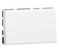 Bouton poussoir inverseur 2 modules blanc Legrand Mosaic