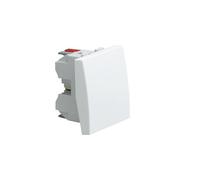 bouton poussoir inverseur à voyant 2 modules hager systo blanc