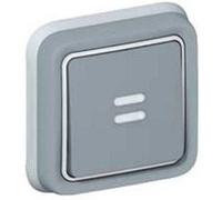 Bouton poussoir inverseur Plexo IP55 - Complet encastré - Gris gris G