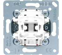 Bouton poussoir Jung 532U - 2 broches, 250 V, 10 A, rinçage, fixation griffes...