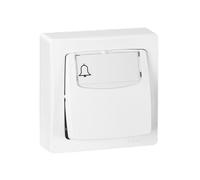 Bouton poussoir LEGRAND avec porte-étiquettes en saillie blanc
