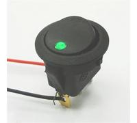 Bouton Poussoir Lot de 5 interrupteurs à bascule ronds ON/OFF 12 V, étanches, avec lumière et luminescence Interrupteur Bouton(Green 5pcs)