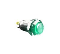 Bouton-poussoir métallique étanche à tête haute 1NO, lumière LED, autobloquant/réinitialisation, 3/6/12/24/220V, 8/10/12/16mm, placage en laiton nickelé