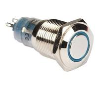 Bouton poussoir métallique rond spdt 1no 1nc anneau bleu G