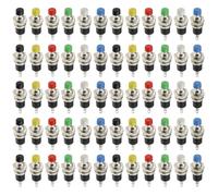 Bouton-poussoir momentané 60pcs, interrupteur de bouton PBS-110 125V et 250V avec 2 broches, micro-interrupteur de 7 mm pour la voiture, les bateaux et l'électronique robuste