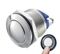 Bouton poussoir momentané, bouton de sonnette, bouton de démarrage 16 mm, interrupteur de pression étanche IP67, 250 V, 220 V, AC 12 V, 24 V, 36 V DC, 3 A, bornes à vis, bouton de sonnette, en acier
