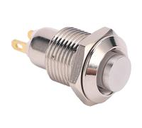 Bouton poussoir momentané, bouton poussoir en métal, bouton poussoir à loquet étanche, interrupteur poussoir momentané, bouton poussoir momentané, bouton poussoir à tête ronde haute