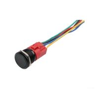 Bouton poussoir momentané en métal 22 mm 12 V LED auto-réinitialisation marche/arrêt étanche IP67 pour tableau de bord projets de bricolage sensation tactile jaune blanc (vert)
