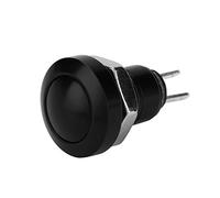 Bouton Poussoir Momentané Interrupteur à Bouton-poussoir Momentané Etanche 1A 24V Mini Commutateur Convient aux Trous de Montage de 8mm(Noir)