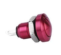 Bouton poussoir momentané pour voiture, 1A 24V 8mm Mini voiture étanche Bouton poussoir momentané pour interrupteur d'alimentation en alliage de zinc-aluminium(Red)