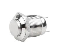 Bouton poussoir momentané rond de 12 mm - Réinitialisation automatique multifonction - Bouton métallique imperméable polyvalent - Compatibilité pour équipement, atelier, extérieur, automobile
