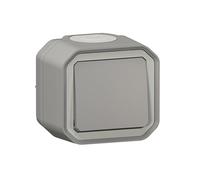 Bouton poussoir NO Plexo étanche - IP55 complet gris saillie - Legrand 069720L