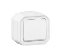 bouton poussoir - no - lumineux - blanc - saillie - legrand plexo 069762l