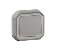 Poussoir NO lumineux complet encastré 10 A étanche Plexo LEGRAND