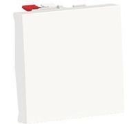 Bouton-poussoir NO Unica - 2 modules - 10A - Blanc