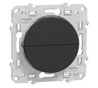 Bouton poussoir ODACE anthracite à 2 boutons montée/descente pour volet SCHNEIDER ELECTRIC S540207